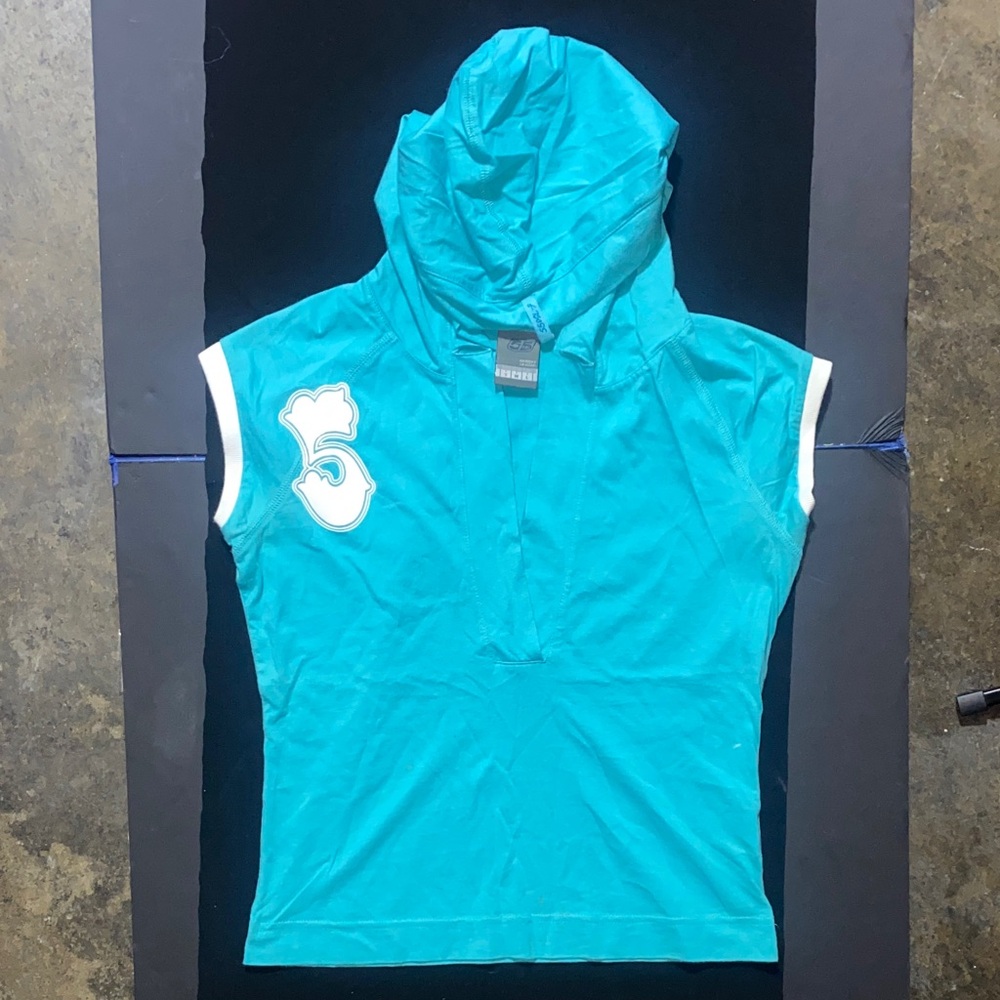 Diesel Turquoise Sleeveless Hoodie